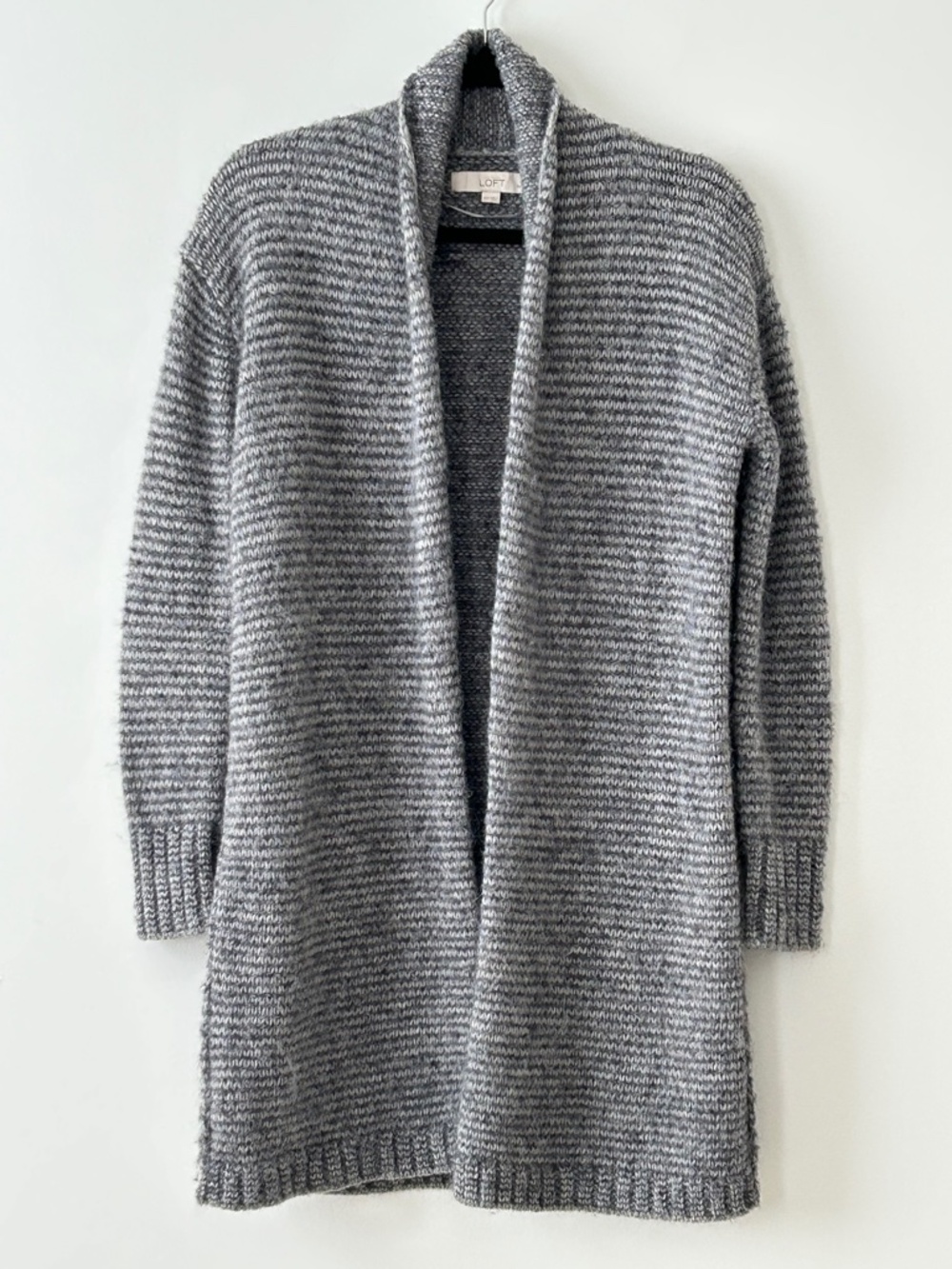 Ann Taylor Loft Alpaca & Merino Wool Gray Cardigan